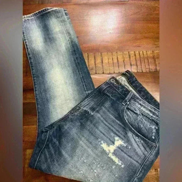 Cult of Individuality Japanese Selvedge Rebel Straight Button Men's Jeans 44x33 - Picture 7 of 9